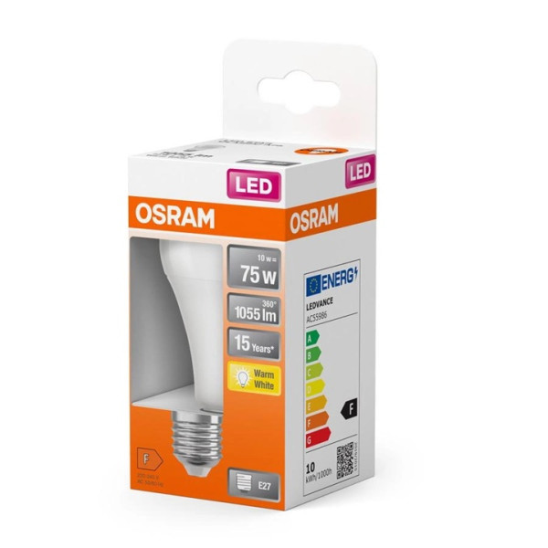 Żarówka LED E27 10W ( 75W) 1055lm 230V 3000K (ciepło biała) - LED STAR OSRAM