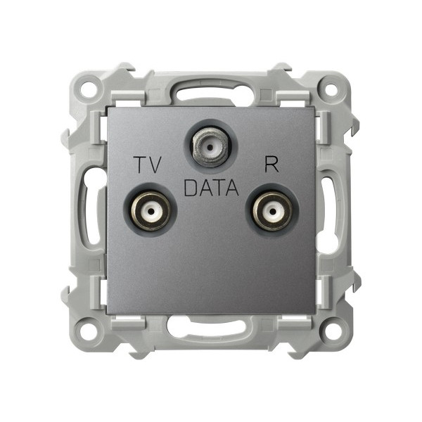 GPA-ZD/m/70 Gniazdo RTV-DATA SZAFIR SZARY MAT