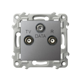 GPA-ZD/m/70 Gniazdo RTV-DATA SZAFIR SZARY MAT