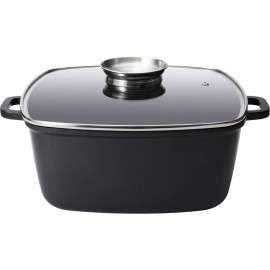 Crispy garnek brytfanna 28*28, 7,0L ,induk.,pokr.szkło ,dozownik Aroma,czarna 323635