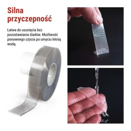Taśma dwustronna NANOGRID 19mm / 3m, przezroczysta 