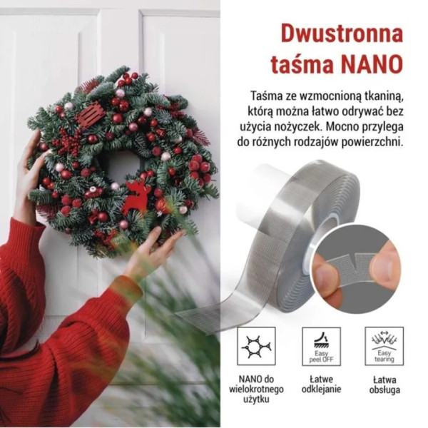Taśma dwustronna NANOGRID 19mm / 3m, przezroczysta 