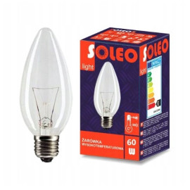 Żarówka E27 "świecowa" - 60W 230V wysokotemperaturowa SOLEO