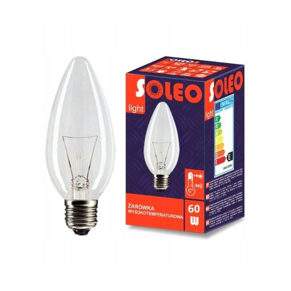 Żarówka E27 "świecowa" - 60W 230V wysokotemperaturowa SOLEO