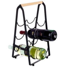 Stojak na wino metalowy na 6 butelek 21x38cm - Vilde 229100