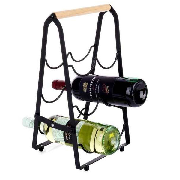 Stojak na wino metalowy na 6 butelek 21x38cm - Vilde 229100