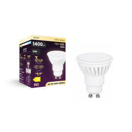 Żarówka LED GU10 10W (zamiennik 94W) 1400lm 3000K (ciepło-biała) - ELR140WW INQ