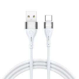 Kabel USB-A - USB-C 1,0m 3A Minimalist Silicone biały - BWOO X280C
