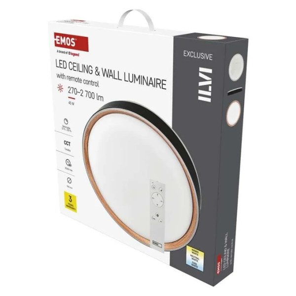 ZM5117 ILVI plafon LED 45 W, regulacja jasności + CCT, śr 50cm
