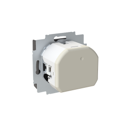gniazdo z bolcem i przesłonami z USB A+C Zoni czarny matowy 5569T-A32357 237 2CHT693257A4237