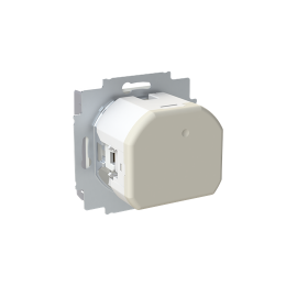 gniazdo z bolcem i przesłonami z USB A+C Zoni szary 5569T-A32357 241 2CHT693257A4241