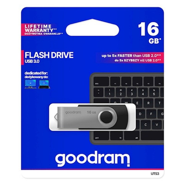 Pendrive Goodram 16GB USB 3.0 Twister czarny