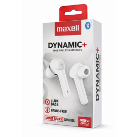 Maxell Dynamic+ Słuchawki Bluetooth TWS USB-C Białe