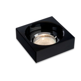 3097.15GU CRYSTAL - oprawa podtynkowa - MR16 230V GU10 - KWADRAT - STAŁA - CZARNE SZKŁO