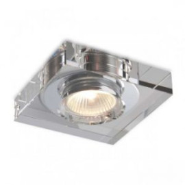 3040GU CRYSTAL - oprawa podtynkowa - MR16 230V GU10 - KWADRAT - STAŁA  - PRZEZR. SZKŁO
