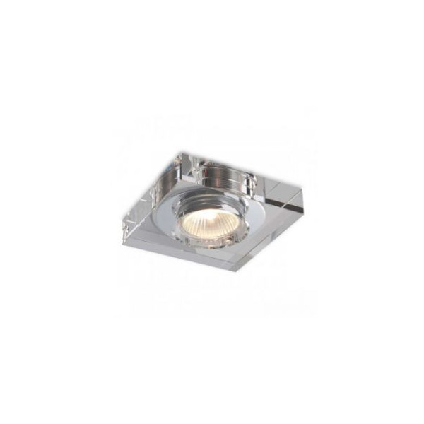 3040GU CRYSTAL - oprawa podtynkowa - MR16 230V GU10 - KWADRAT - STAŁA  - PRZEZR. SZKŁO