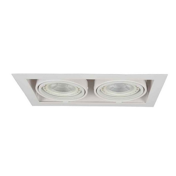 NOVA 2 DOWNLIGHT 2x Z KOŁNIERZEM biały AZ2876