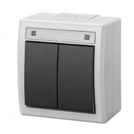 AQUANT ŁĄCZNIK ŚWIECZNIKOWY N/T IP55 SZARY 5002-10