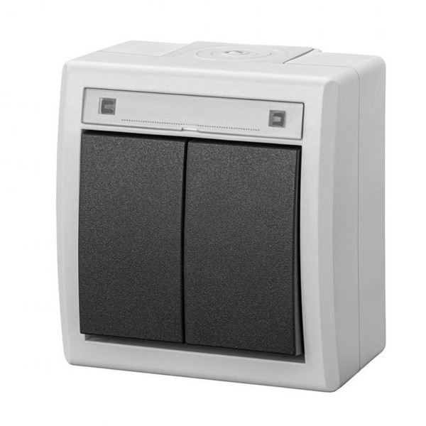 AQUANT ŁĄCZNIK ŚWIECZNIKOWY N/T IP55 SZARY 5002-10