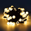 XMAS50-WHITE  Lampki choinkowe LED kulka 50 szt. białe, IP20, 3W, przewód 6,5m  