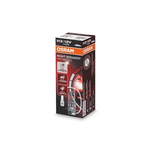 64151 NBU H3+110% 12V 55W PK22S - żar. samochod. H3 [016323]