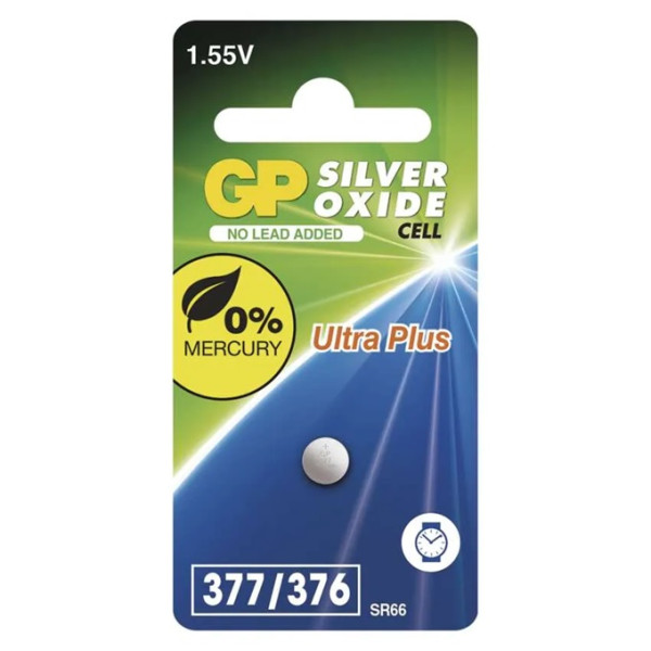Bateria srebrowa 1,55V zegarkowa (G4, SR66, SR626) - 377-A1 GP