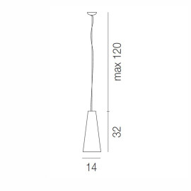 Lampa wisząca CHEOPE SP P 1x100W E27 Vistosi