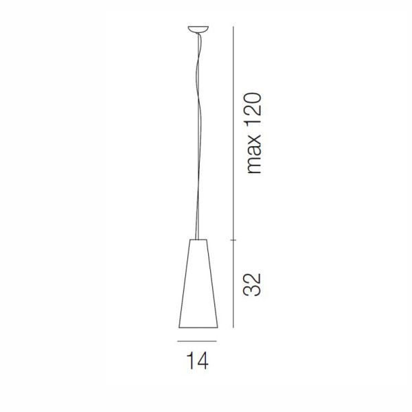 Lampa wisząca CHEOPE SP P 1x100W E27 Vistosi