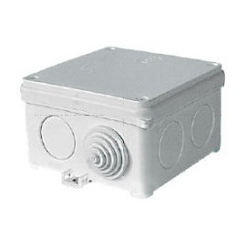 Puszka naścienna 53 x 83 x 83mm, z dławnicami, bezhalogenowa, samogasnąca, UV, IP 55 - N80x80 Simet