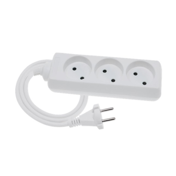 Przedłużacz 3 gniazda bez uziemienia, 1,5m - 3X2P 10A 250V - EPS-31,5 Elgotech
