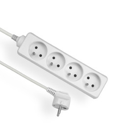 Przedłużacz 4 gniazda z uziemieniem, 5m - 4x2P+Z 10A 250V - EPS-405 Elgotech
