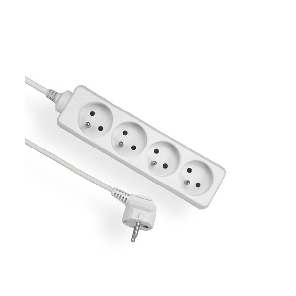 Przedłużacz 4 gniazda z uziemieniem, 5m - 4x2P+Z 10A 250V - EPS-405 Elgotech