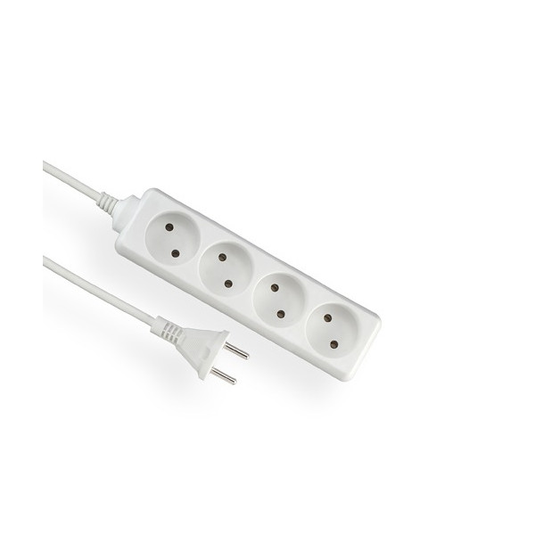 Przedłużacz 4 gniazda bez uziemienia, 3m - 4x2P 10A 250V - EPS-43 Elgotech