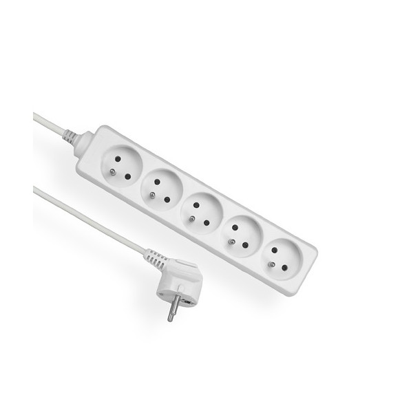Przedłużacz 5 gniazd z uziemieniem, 3m - 5x2P+Z 10A 250V - EPS-503 Elgotech