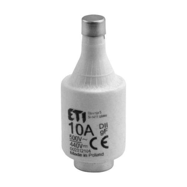 Wkładka bezpiecznikowa 10A DII gF / BiWts 500V AC/440V DC E27 002312104