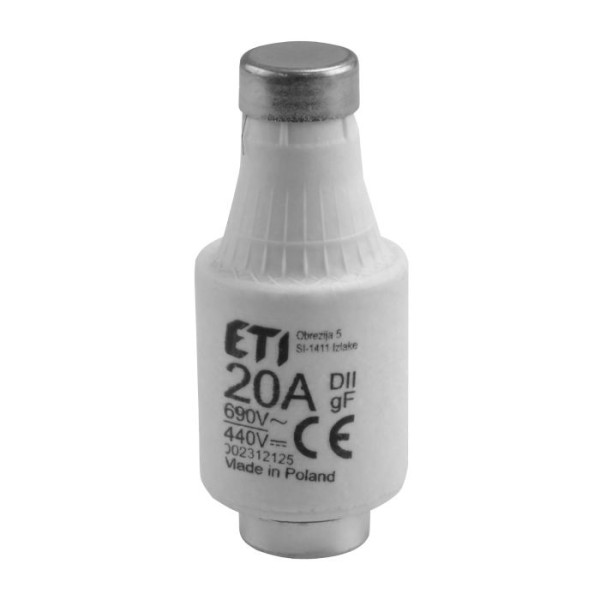 Wkładka bezpiecznikowa 20A DII gF / BiWts 500V AC/440V DC E27 002312106