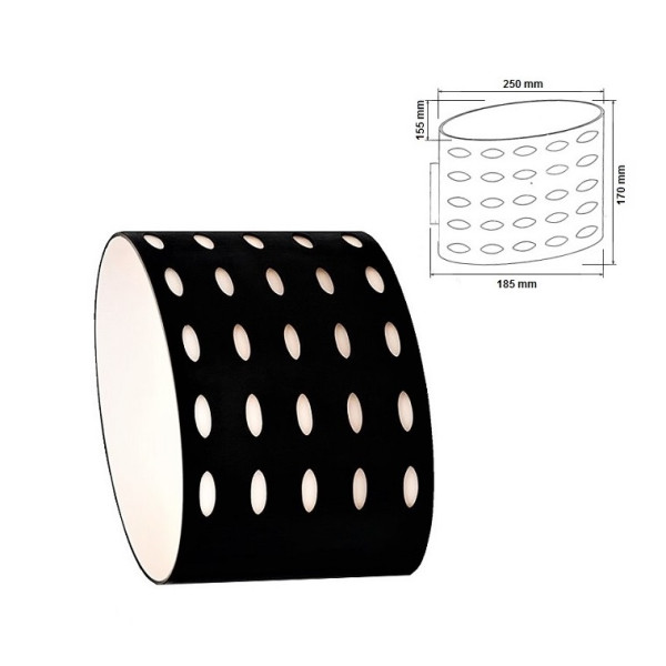 SARAGOSSA 2 kinkiet 1x60W G9 czarny mat.  294457 Sanelli