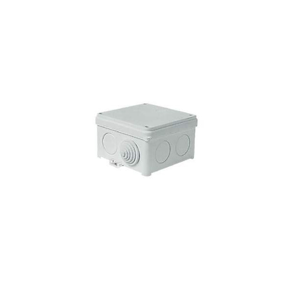 Puszka N110x110 naścienna 63 x 112 x 112mm, z dławnicami, bezhalogenowa, samogasnąca, UV, IP55