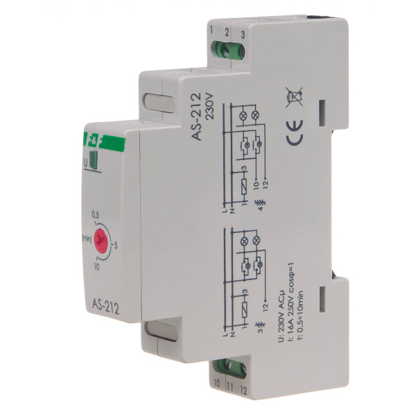 AS-212 16A  Automat schodowy 230V - montaż na szynie DIN