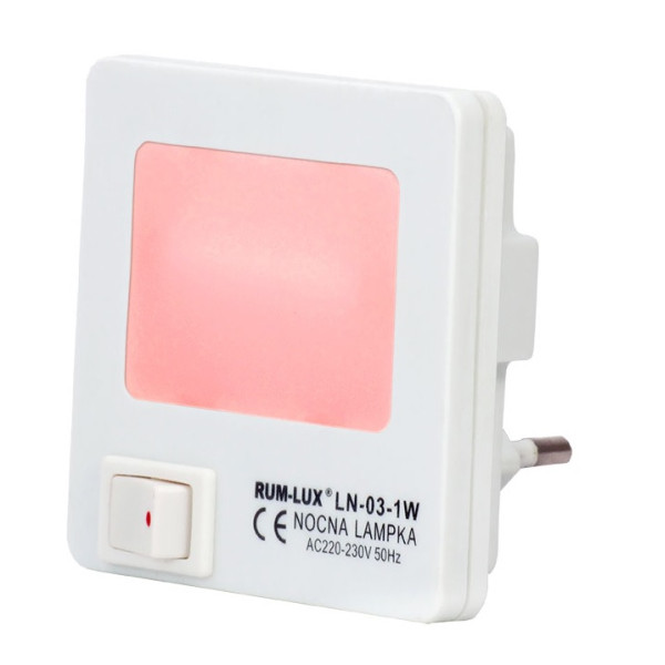LN-03 LAMPKA NOCNA KWADRAT CZERWONA