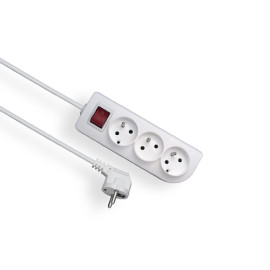 PSN-301,5W-1,5  16A   PRZEDŁUŻACZ 3 gniazda z uziemieniem, 1,5m,  z  WYŁĄCZNIKIEM, 16A  , 3x1,5 mm2