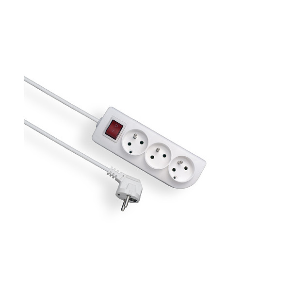 PSN-301,5W-1,5  16A   PRZEDŁUŻACZ 3 gniazda z uziemieniem, 1,5m,  z  WYŁĄCZNIKIEM, 16A  , 3x1,5 mm2