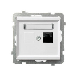 SONATA Gniazdo komputerowe pojedyncze RJ45 kat.5e białe KRONE - GPK-1R/K/m/00 Ospel