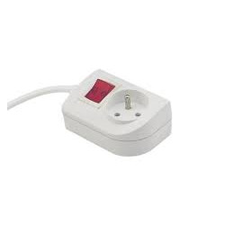 PSN-105W PRZEDŁUŻACZ 1 gniazdo z uziemieniem, 5m,  Z WYŁĄCZNIKIEM, 1X2P+Z
