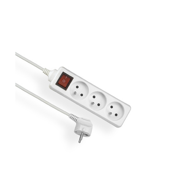 Przedłużacz z wyłącznikiem 3 gniazda z/u, 1,5m - EPS-301,5W