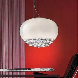 Lampa wisząca 3xE14 (max 3x60w) biała MIR 3 Masiero