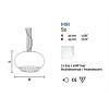Lampa wisząca 3xE14 (max 3x60w) biała MIR 3 Masiero