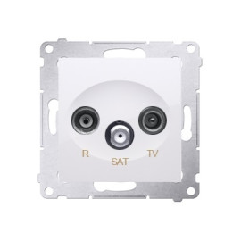 DASK.01/11 GNIAZDO ANTENOWE RTV-SAT 1.0dB KOŃC./ZAKOŃCZ. (MODUŁ) BIAŁY S54