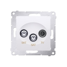 DASK2.01/11 GNIAZDO ANT. SATELITARNE PODW. RTV-SAT-SAT (MODUŁ) BIAŁY S54
