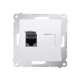 D61.01/11 GN. KOMP. POJ. RJ45 kat.6 + OSŁONA PRZECIWKURZOWA (MODUŁ) BIAŁY S54